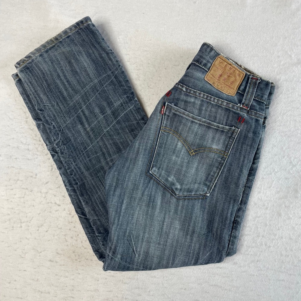 Levi's 501XX Jeans Mens 31x32 Blue Straight Leg Button Fly Made in USA Camo Trim